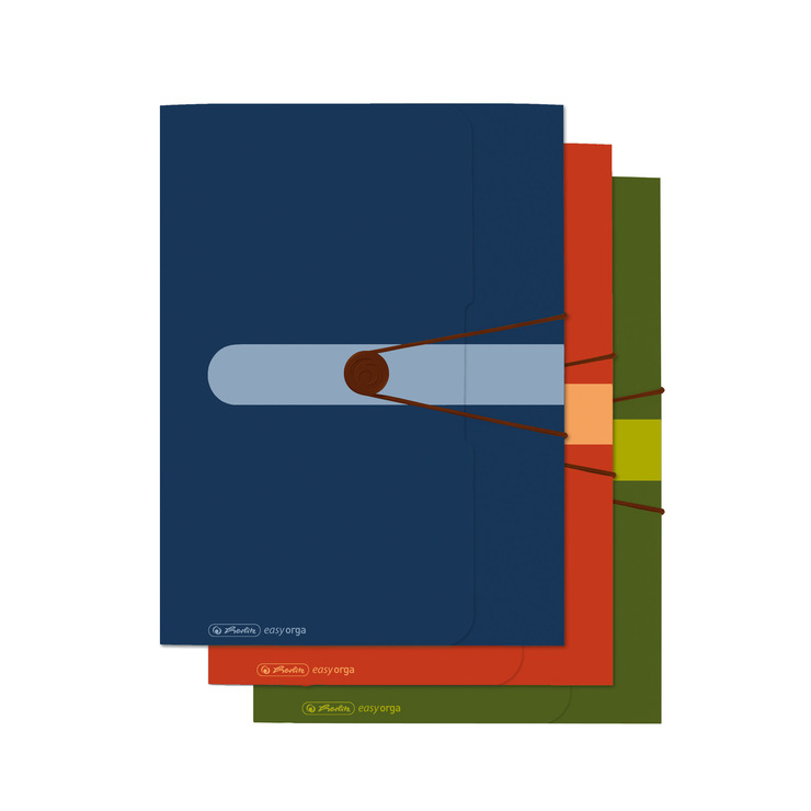 HERLITZ Postmappe gelb A4 PP Gummizug