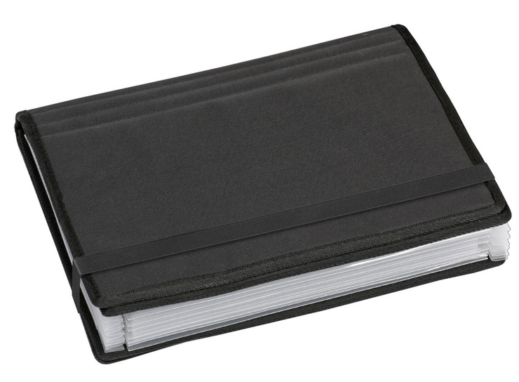 schwarz 6 Fächer Textil Veloflex® Fächermappe A4 Office